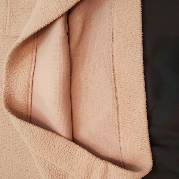 Oak + Fort tan coloured cropped teddy sweater - Picture 6 of 6